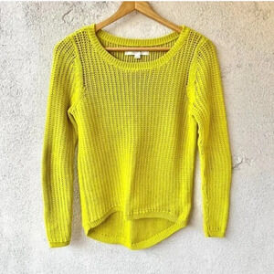Loft Yellow Knit Cable Pullover Sweater XX-Small